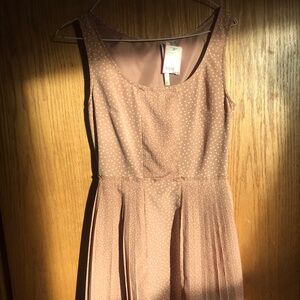 Light peach polka dot dress